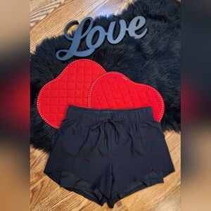 AVIA Women's Black Running Shorts with Biker Shorts Lining Size M